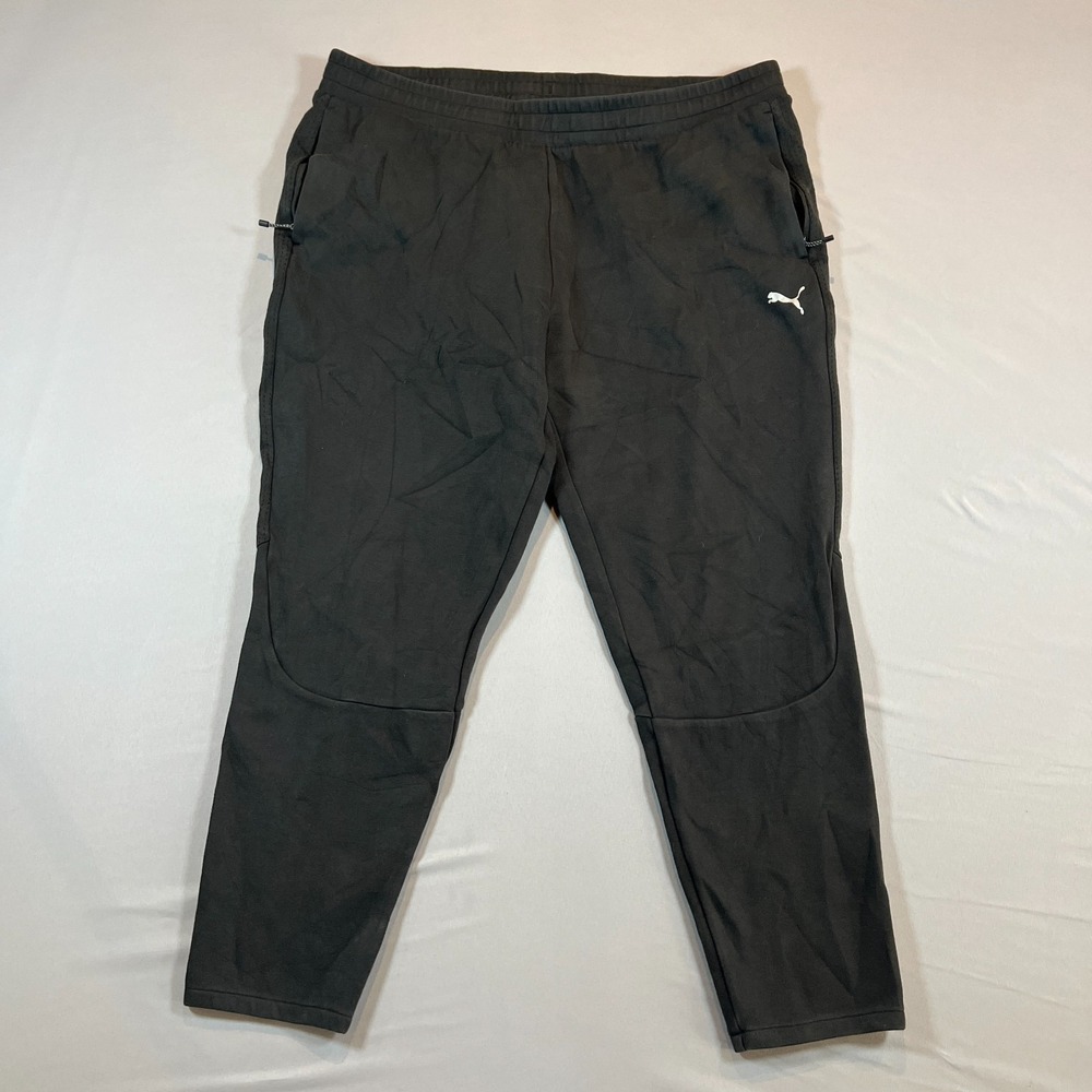 Puma Tech Drycell Track Pants Womens 2XL Black Drawstring Waist Moisture Wicking